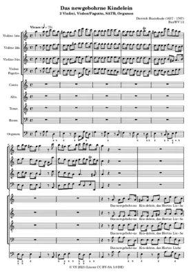 Das neugebohrne Kindelein, BuxWV 13
