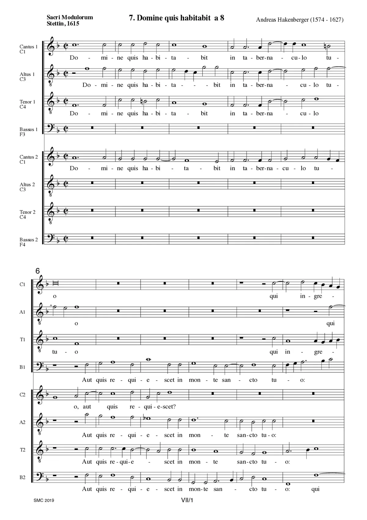 Domine quis habitabit - Page 1