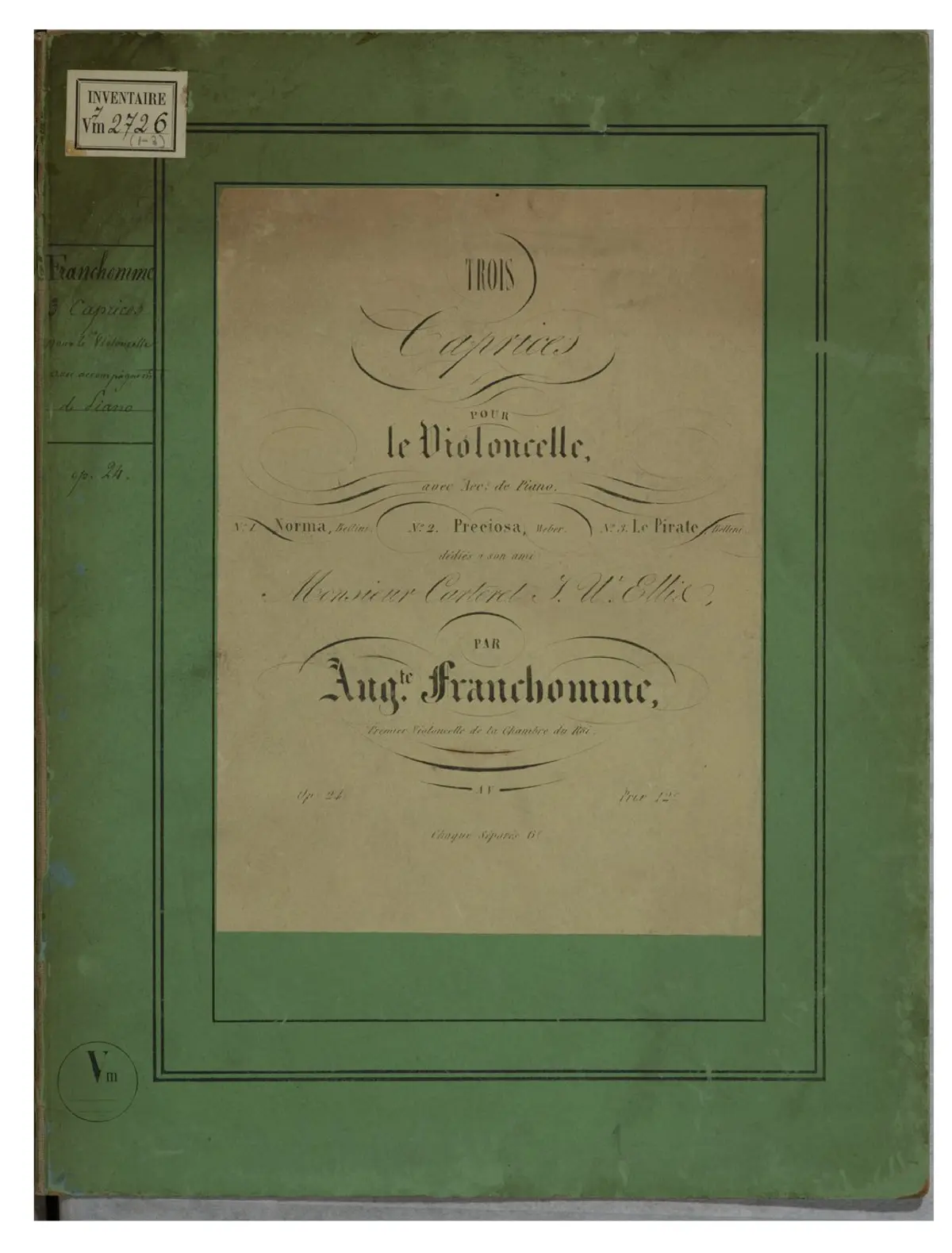 Trois caprices pour le violoncelle avec acct de piano - Page 1