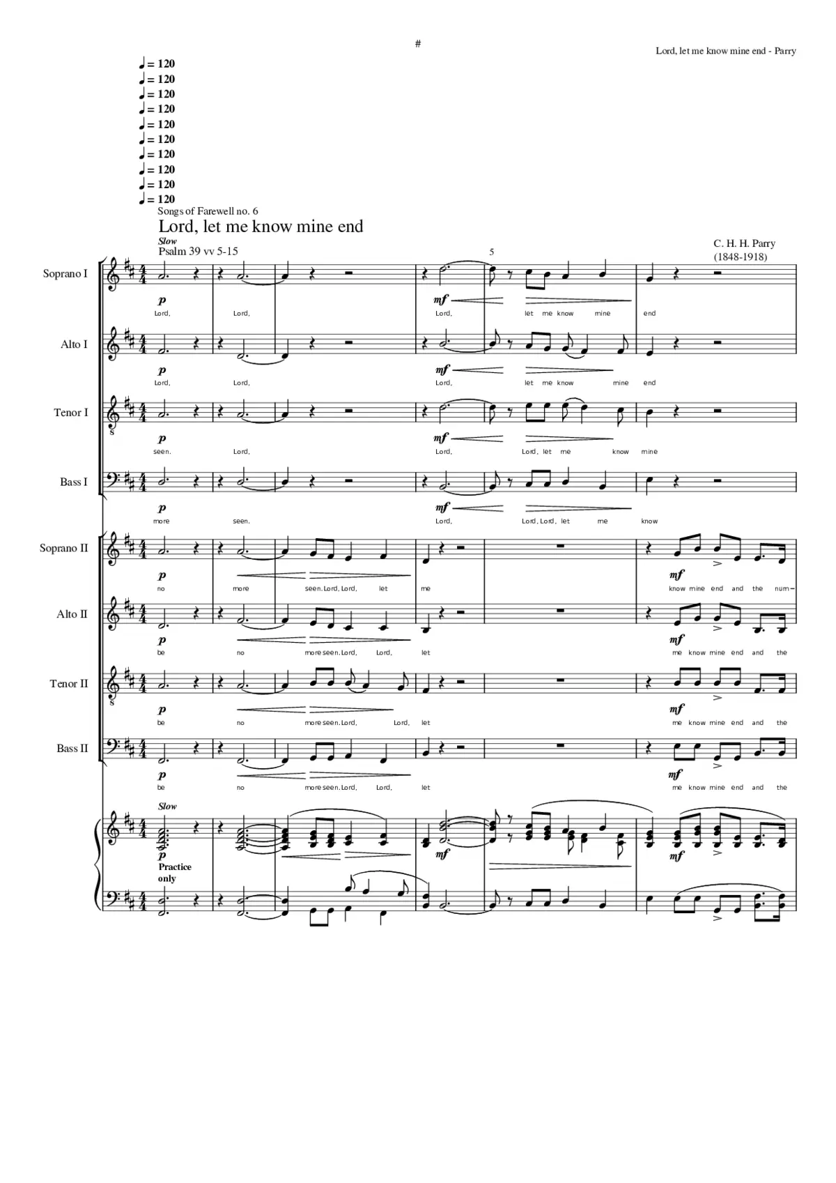 Lord let me know mine end - Page 1