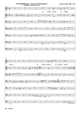 Du Schalksknecht, SWV 397