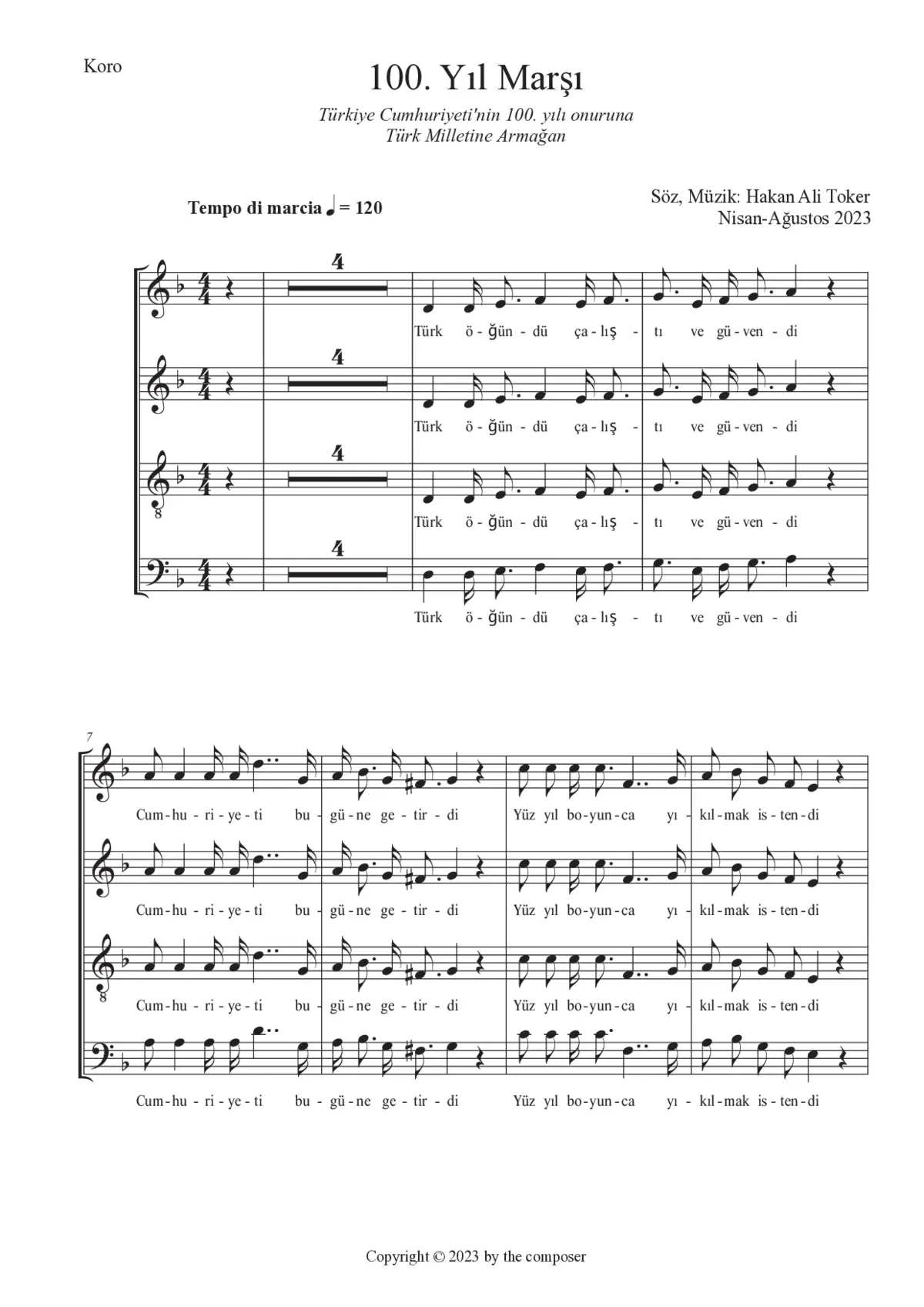 100. Yıl Marşı - Page 1