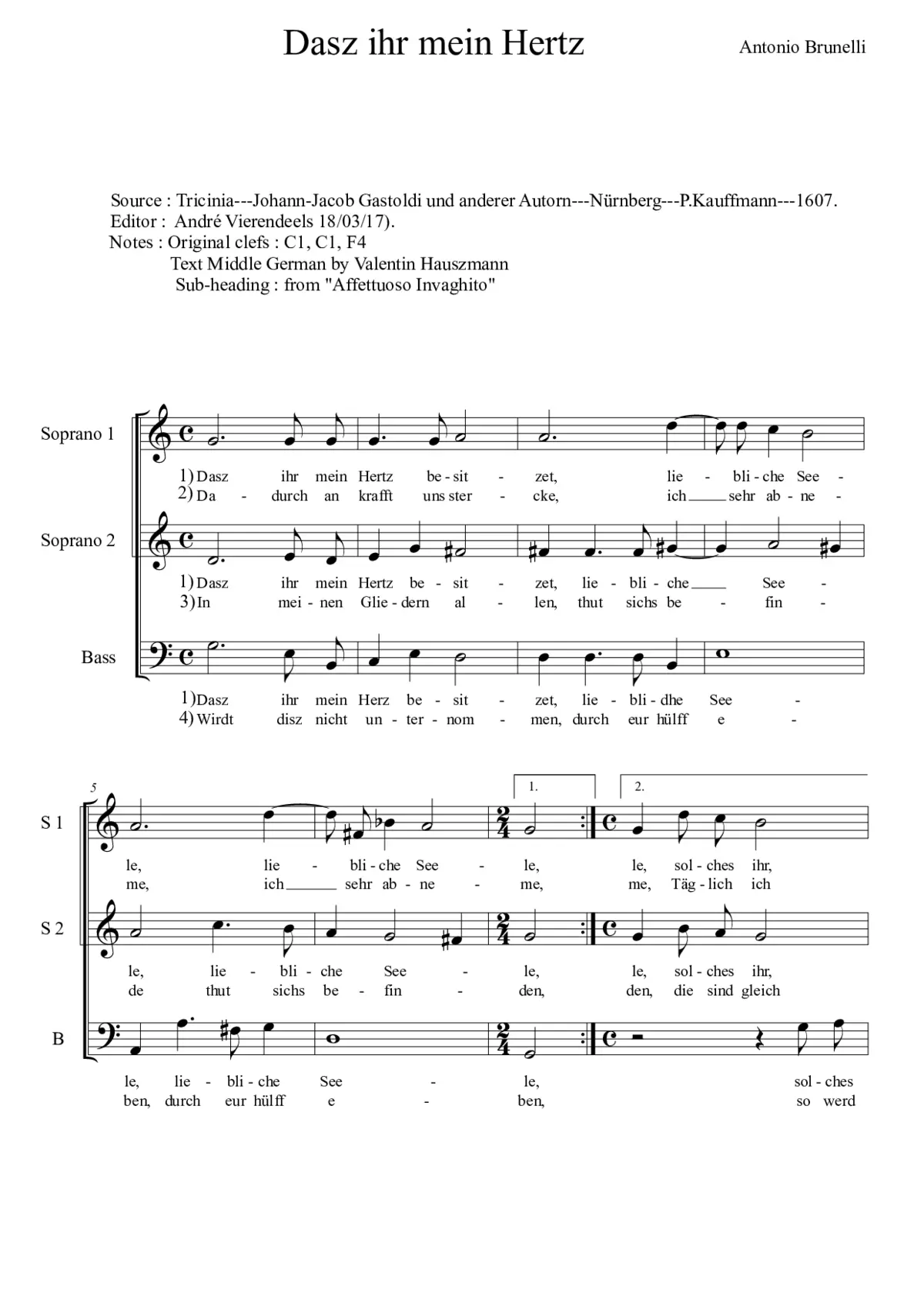 Dasz ihr mein Hertz besitzet - Page 1