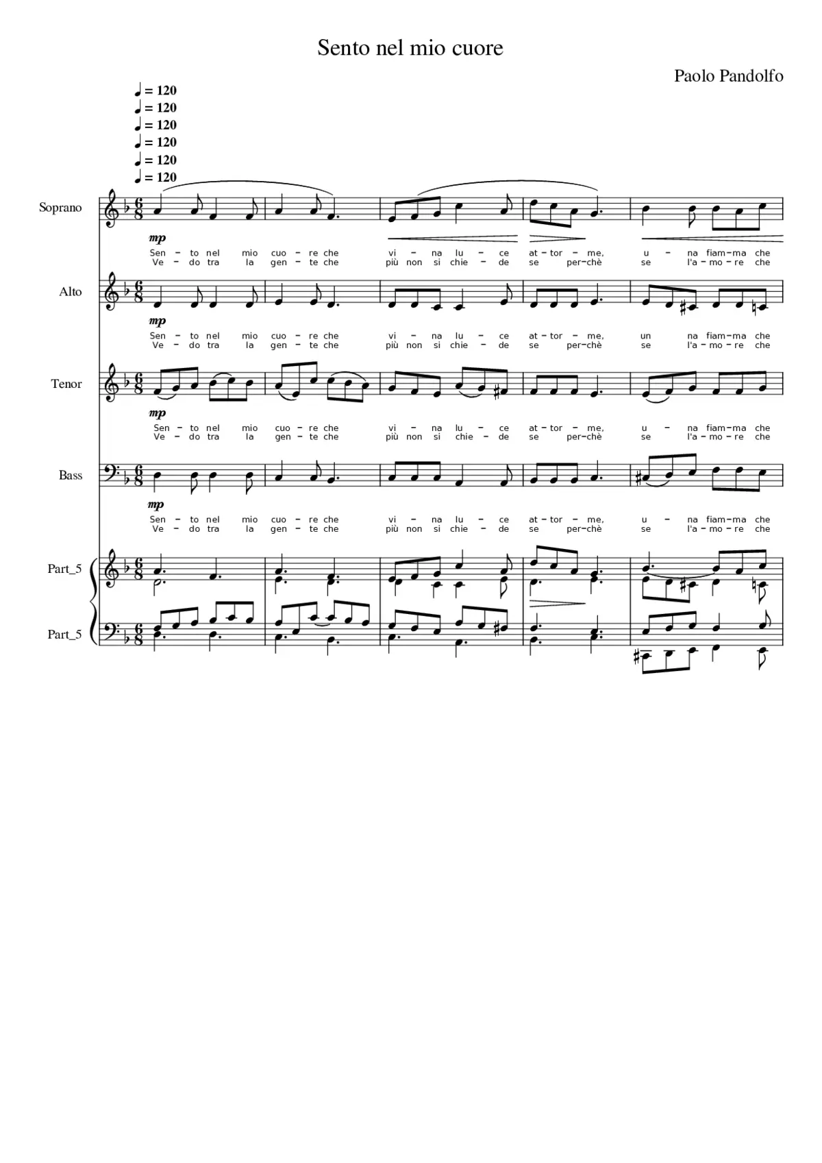 Sento nel mio cuore - Page 1