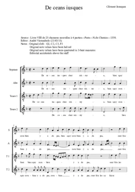 De ceans iusques chez m'amye