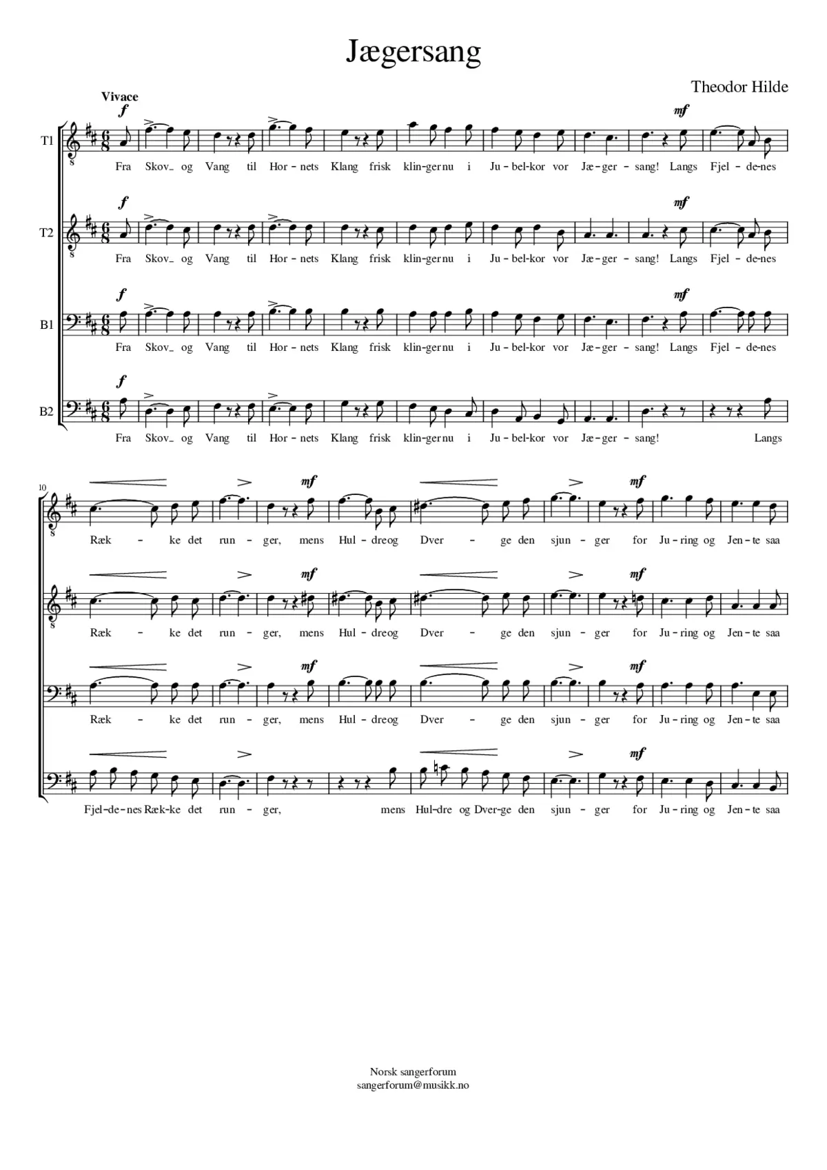 Jægersang - Page 1