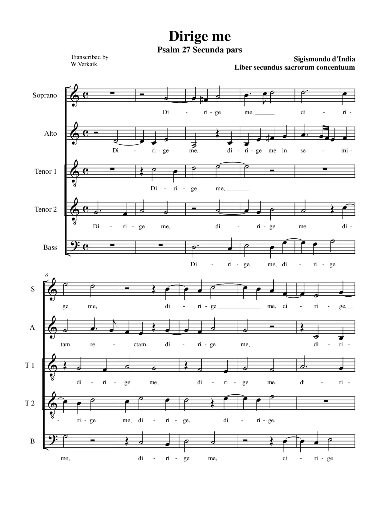Dirige me (Psalm 27 Secunda pars) - Page 1