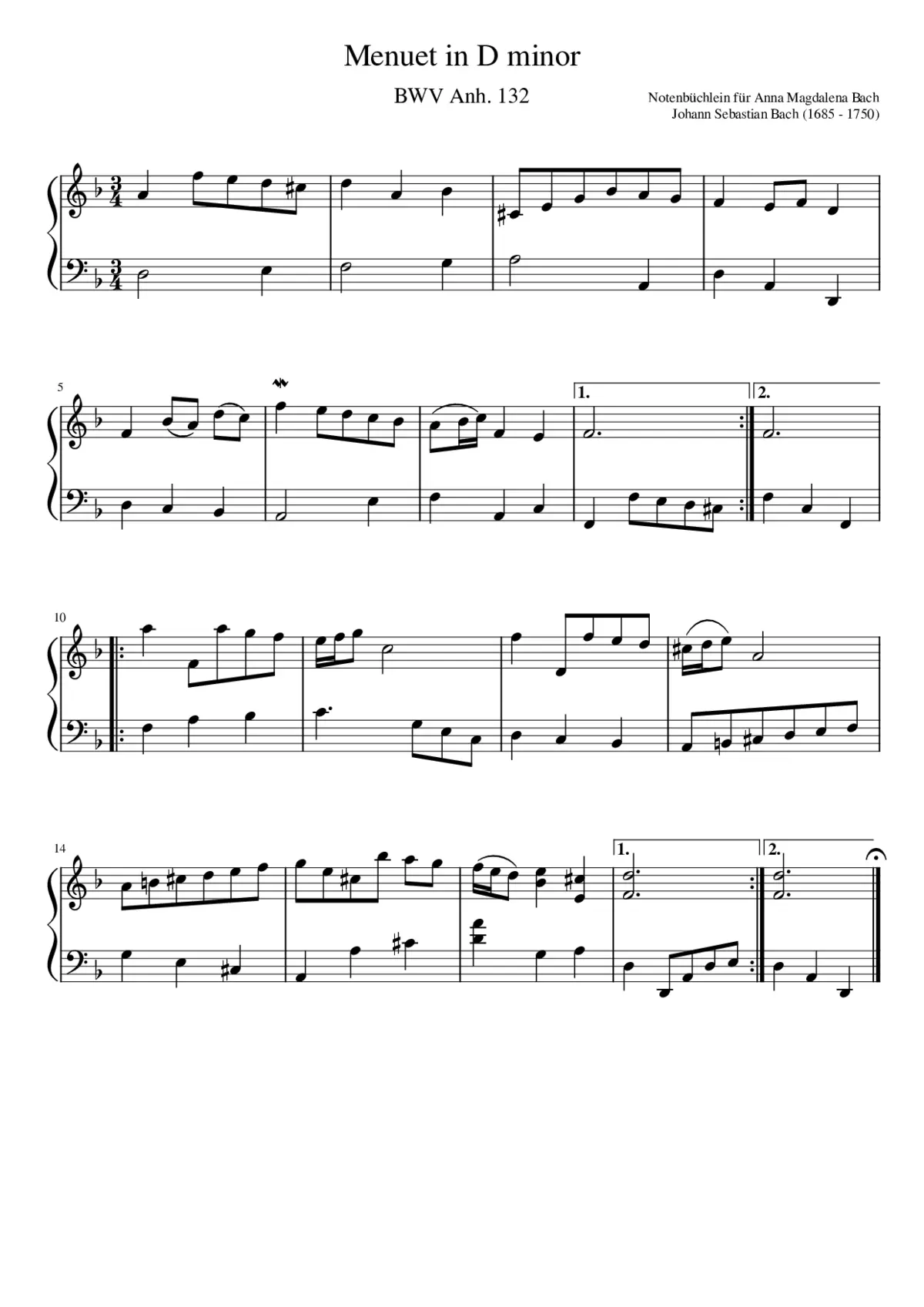 Bereitet die Wege bereitet die Bahn BWV 132 - Page 1