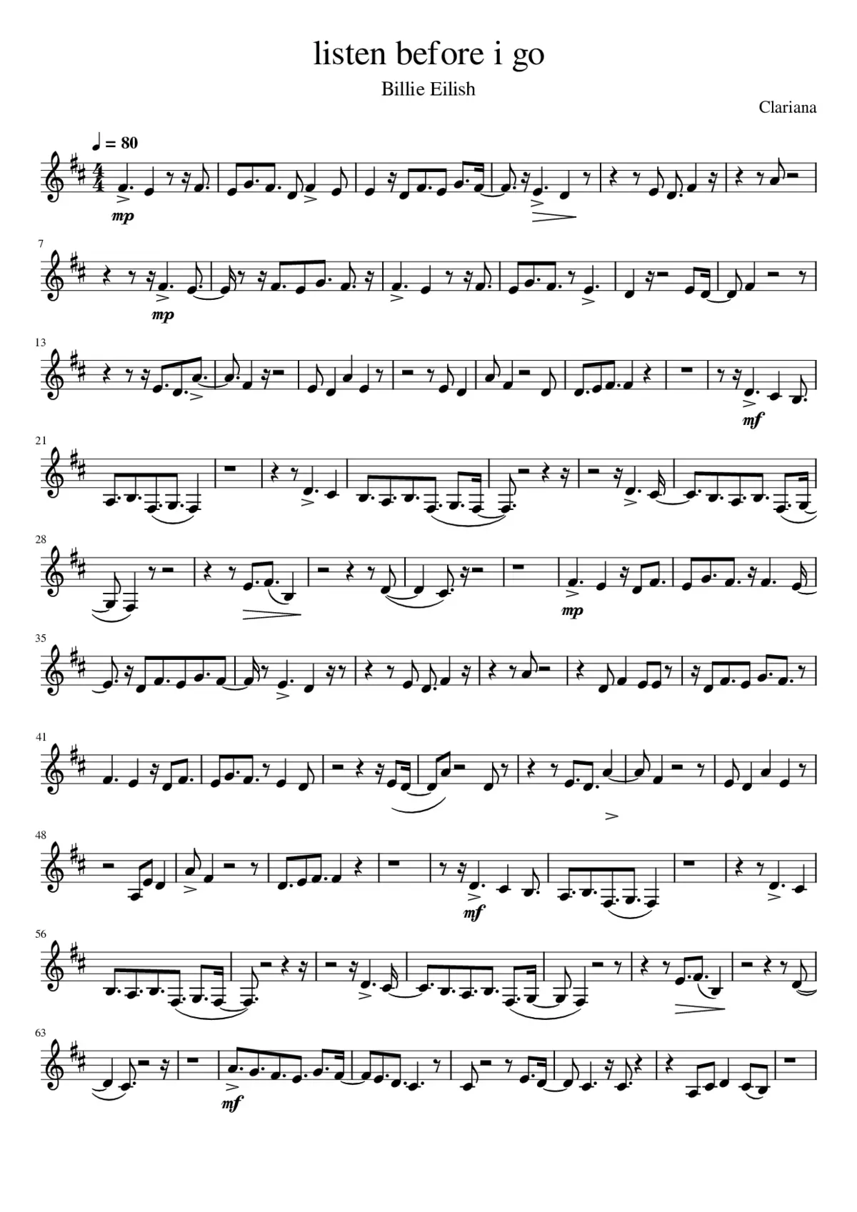 listen before i go - Page 1