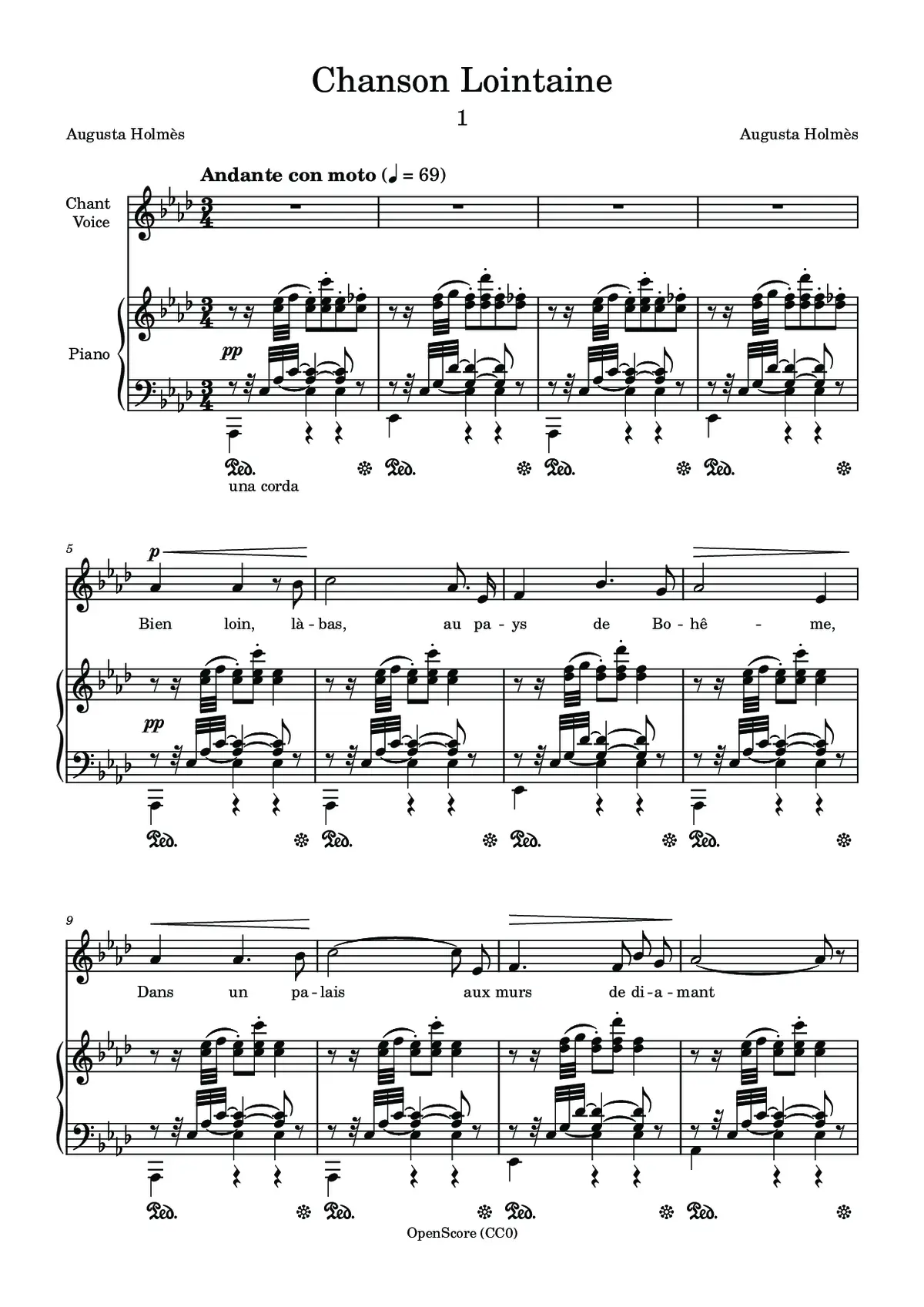 Chanson lointaine - Page 1