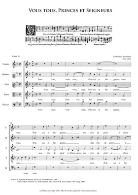 Pseaume 29 - Vous tous Princes et Seigneurs