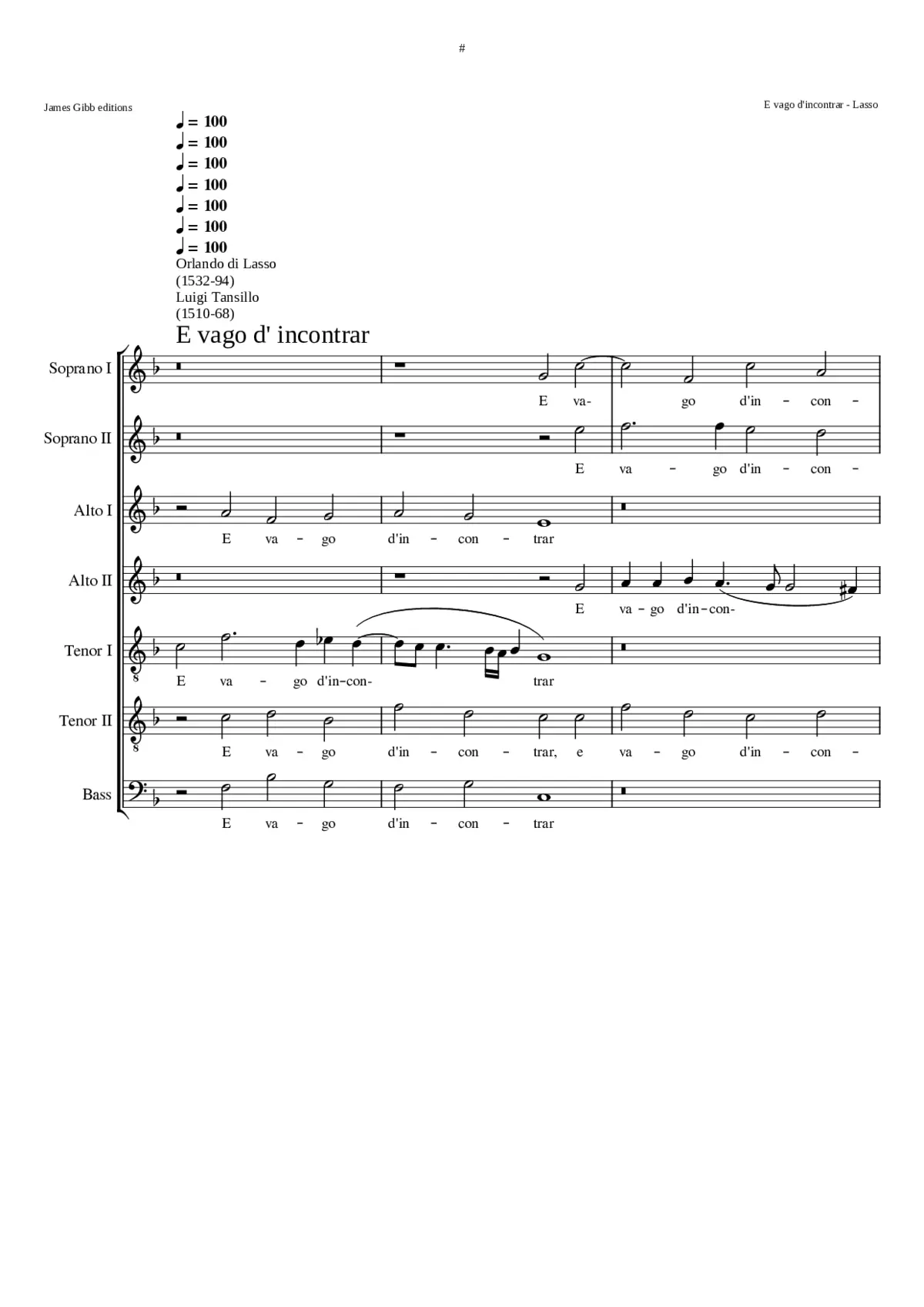 E vago d'incontrar - Page 1