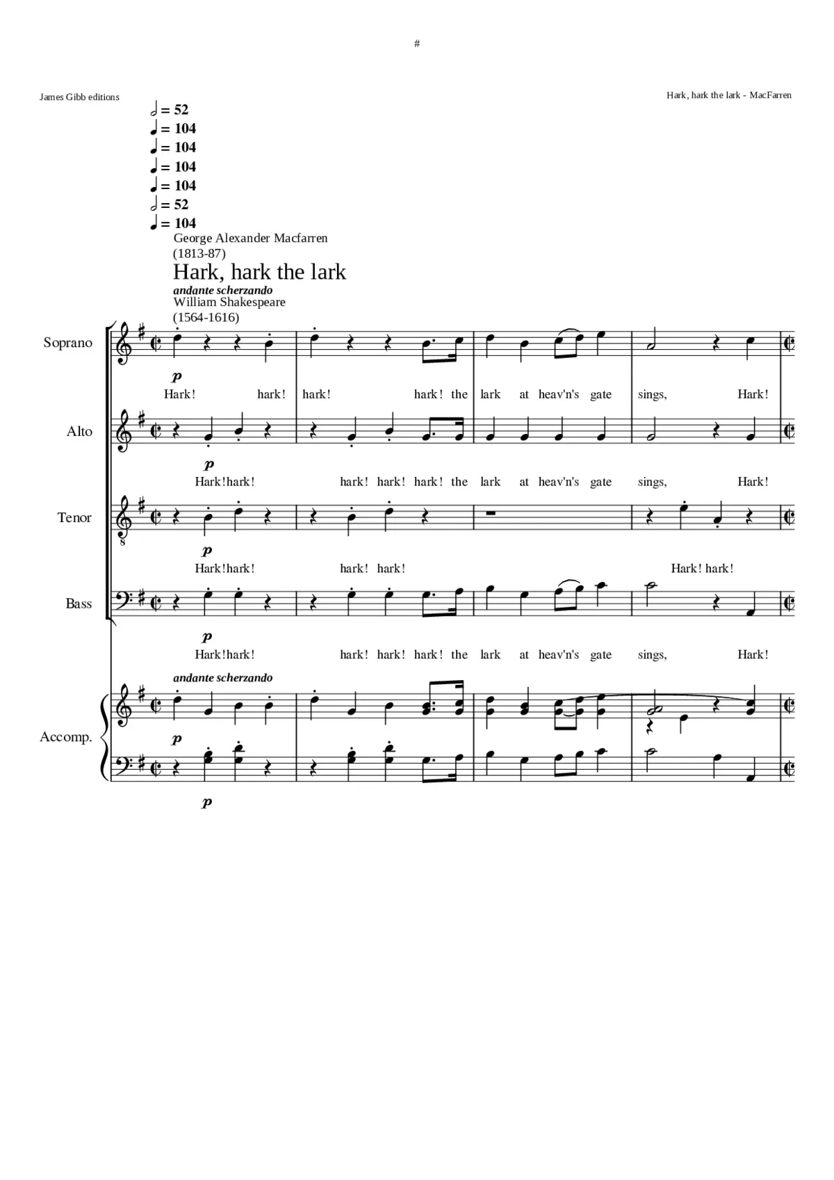 Hark hark the lark - Page 1