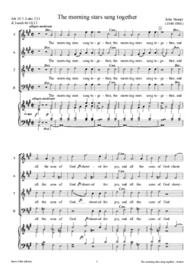 The morning stars sang together