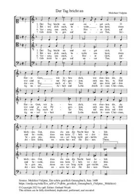 Der Tag bricht an und zeiget sich