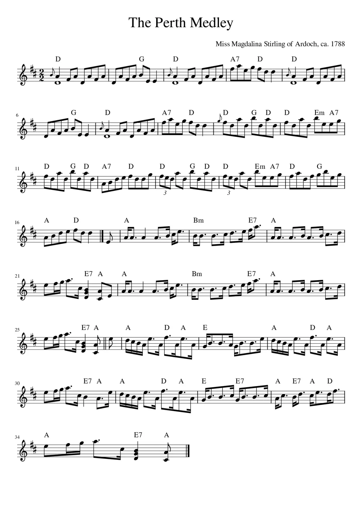 The Perth Medley - Page 1