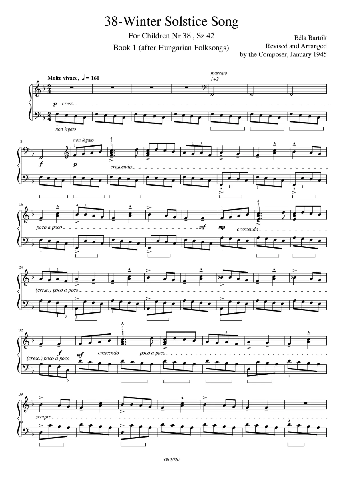 For Children Sz.42 - Page 1
