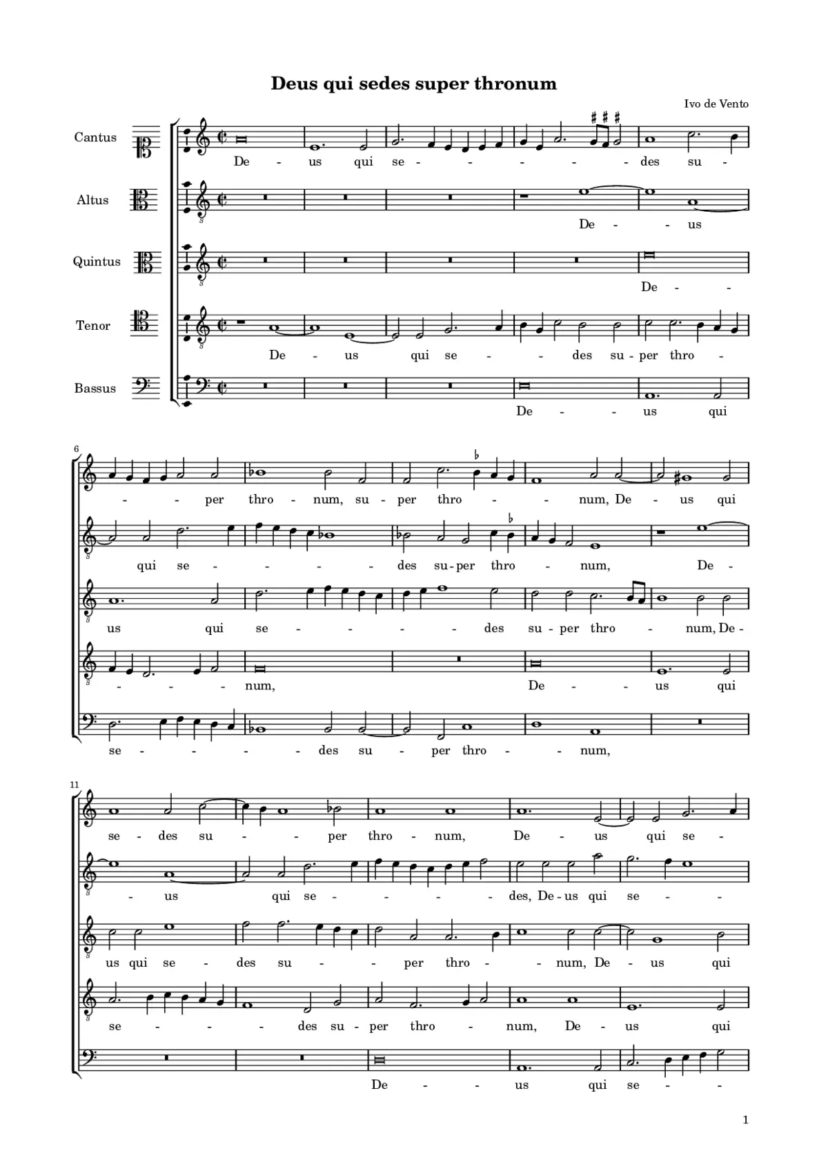 Deus qui sedes super thronum - Page 1