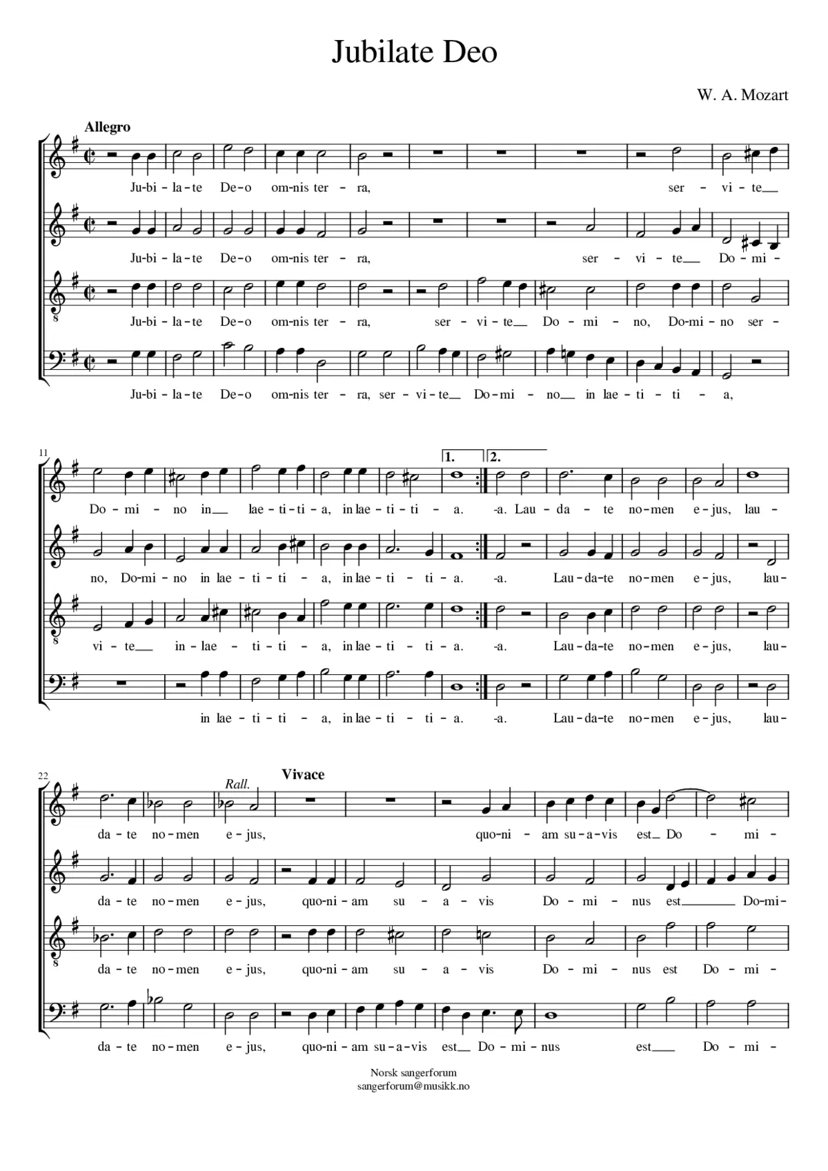 Exsultate jubilate K.165/158a - Page 1