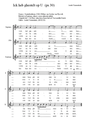 Ick heb ghestelt op U