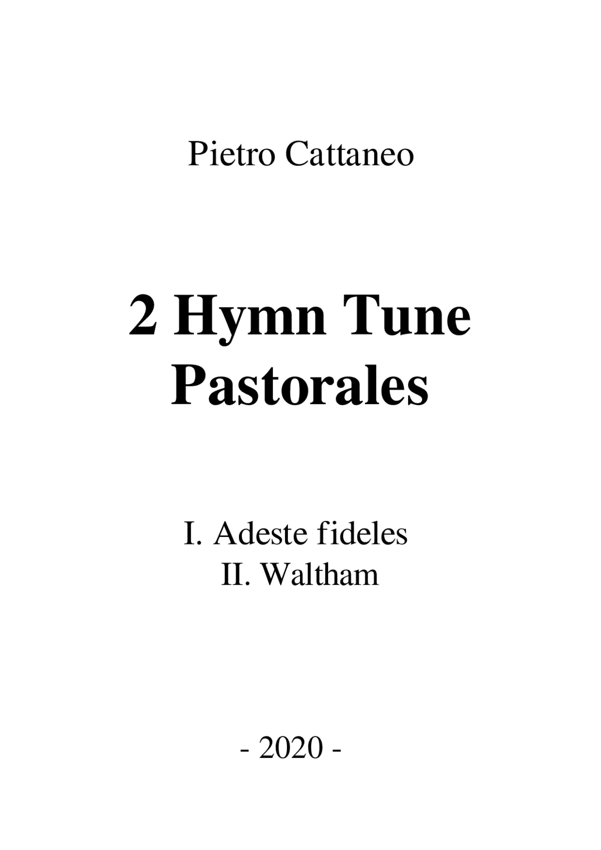 2 Hymn Pastorales - Page 1