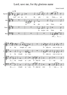 Lord save me for thy glorious name