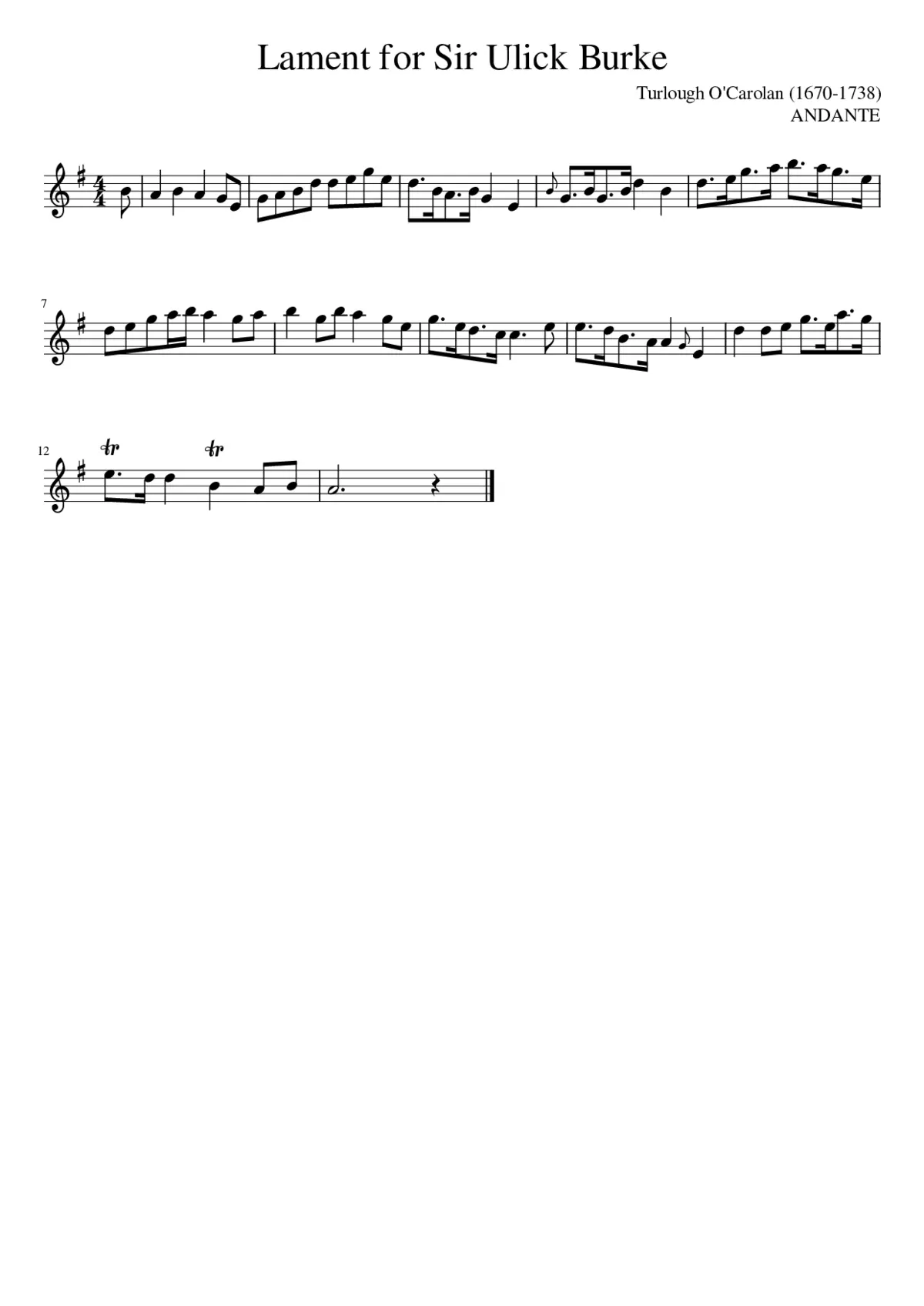 Lament for Sir Ulick Burke - Page 1