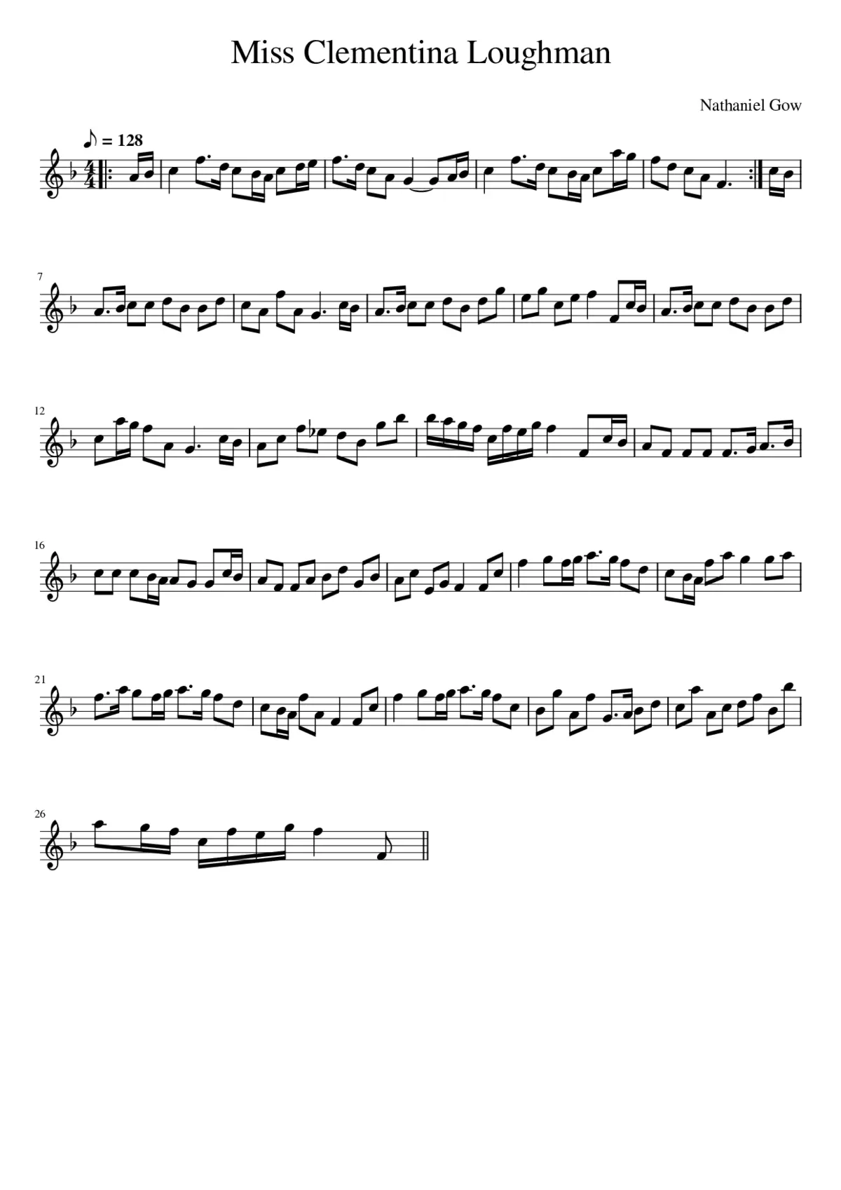 Miss Clementina Loughman - Page 1