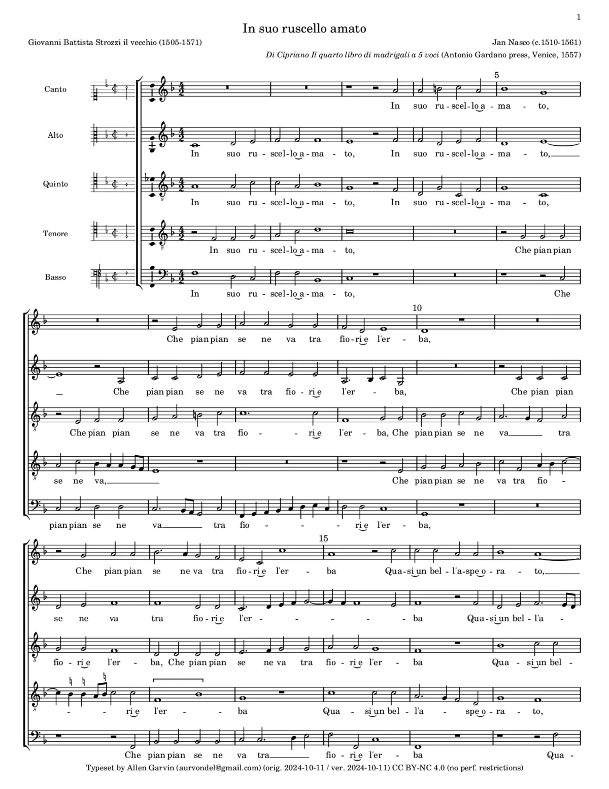 In suo ruscello amato - Page 1