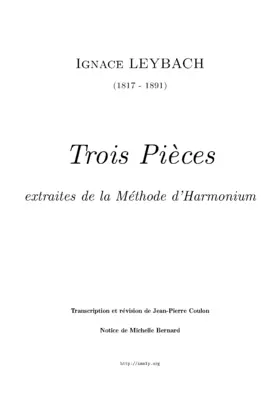 3 Pièces for harmonium