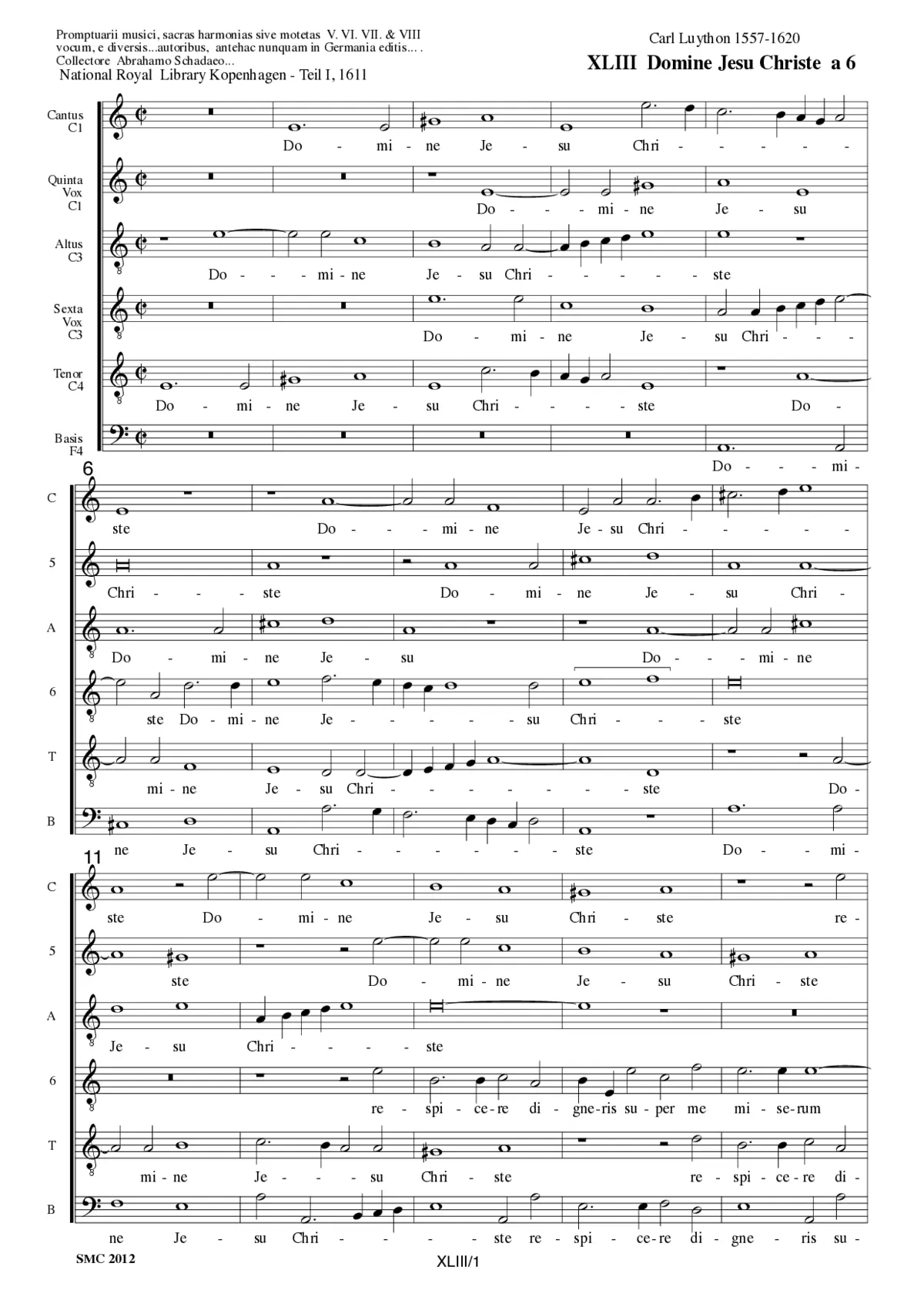 Domine Jesu Christe, respicere - Page 1