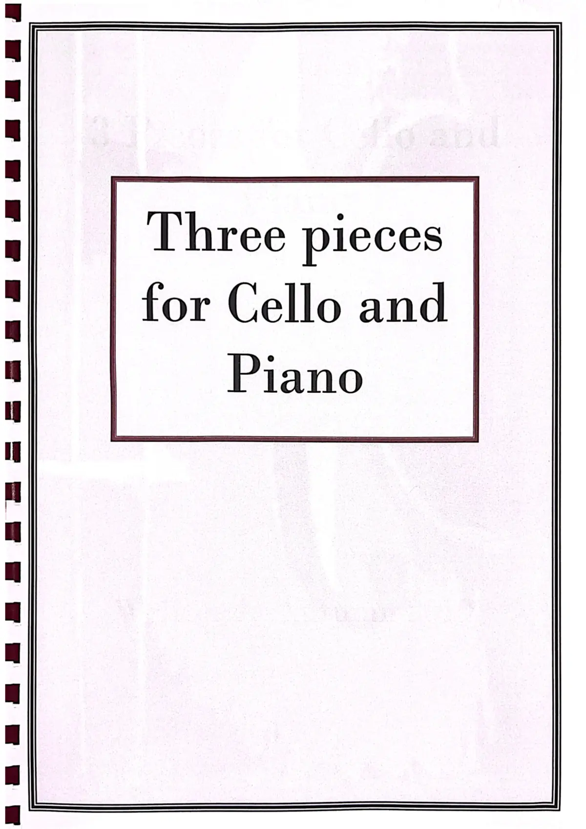 3 Pieces for Cello and Piano - Page 1