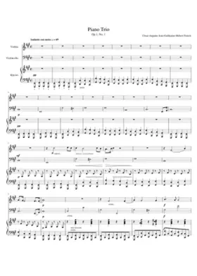 Piano Trio Number 1 in f minor CFF 111 FWV 1 Opus 1 Number 3