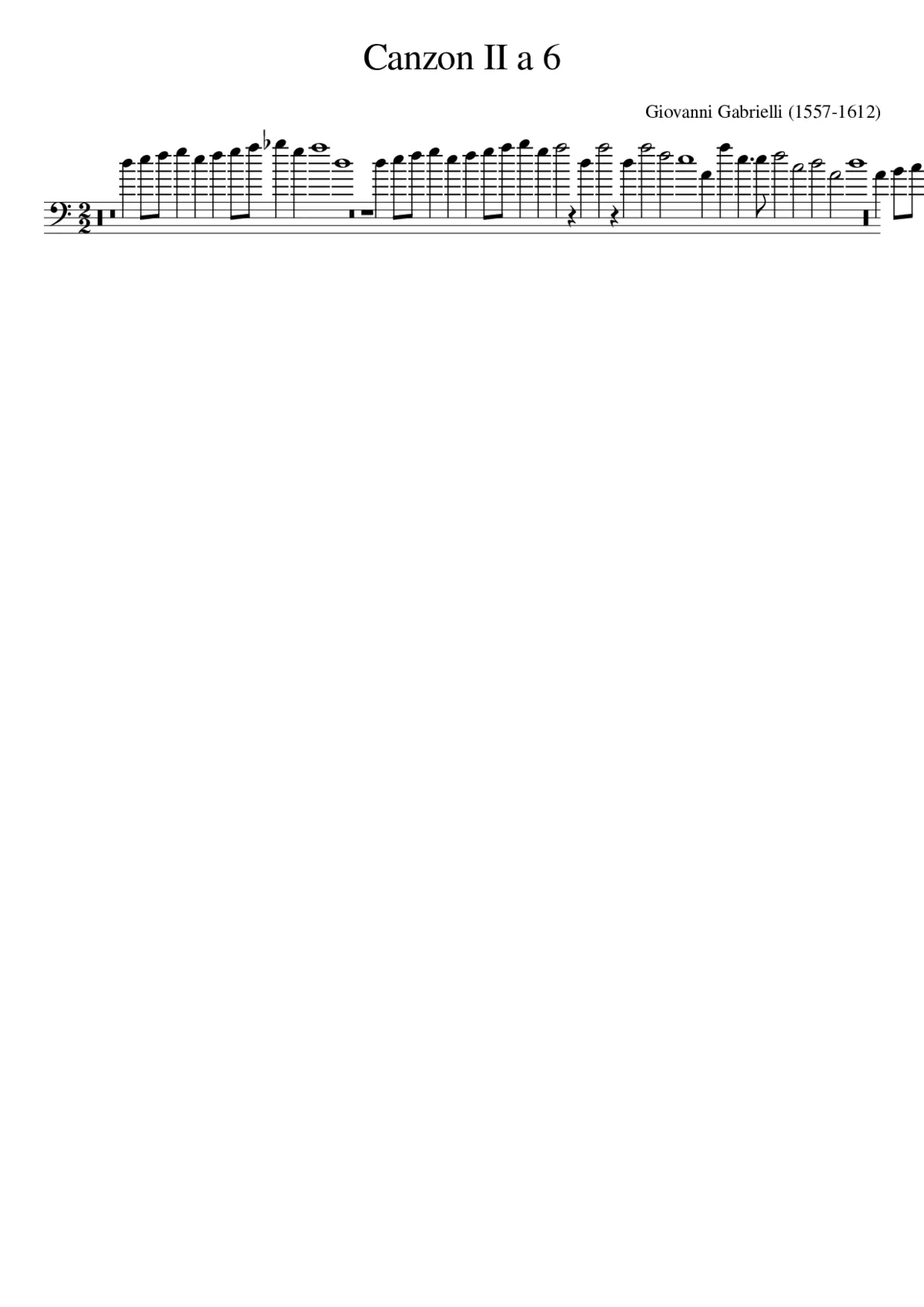 Canzon II a 6 - Page 1