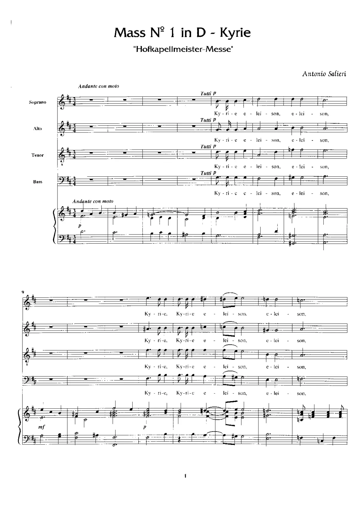 Missa No. 1 - Page 1
