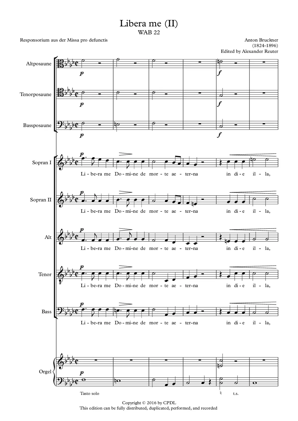 Libera me II WAB 22 - Page 1