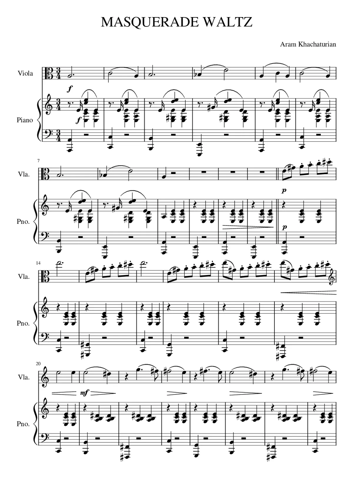 MASQUERADE WALTZ - Page 1