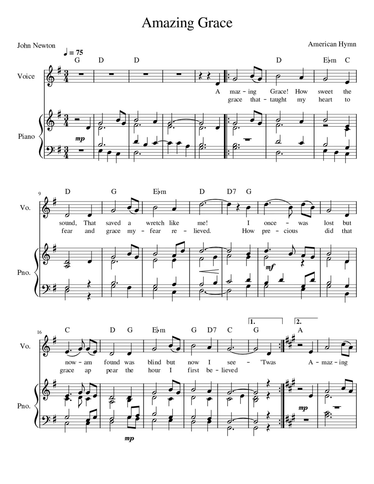 amazing grace - Page 1