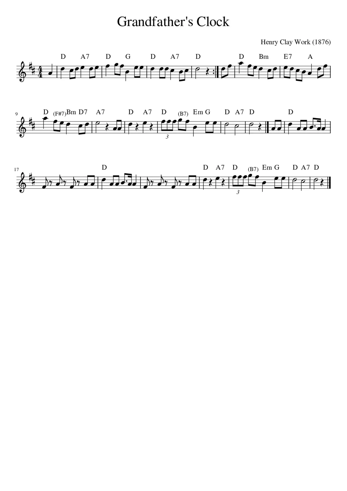 My Grandfather's Clock - Page 1