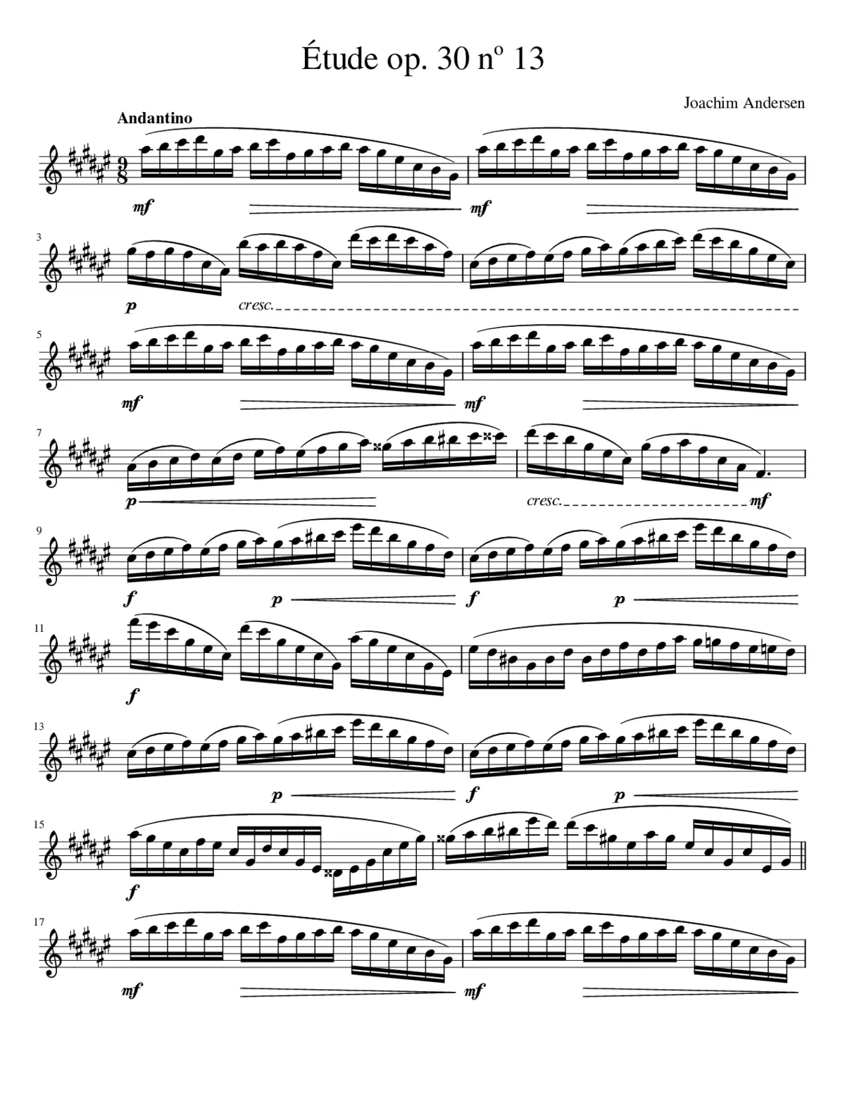 24 Etudes for Flute Op.30 - Page 1