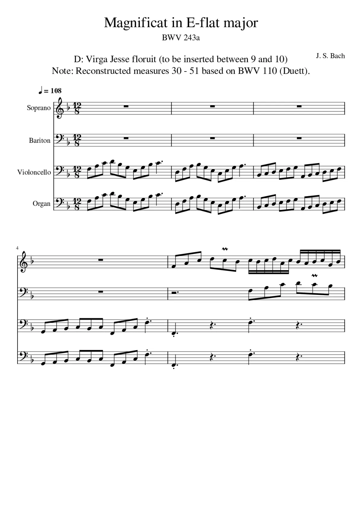 Magnificat in E-flat major BWV 243a - Page 1