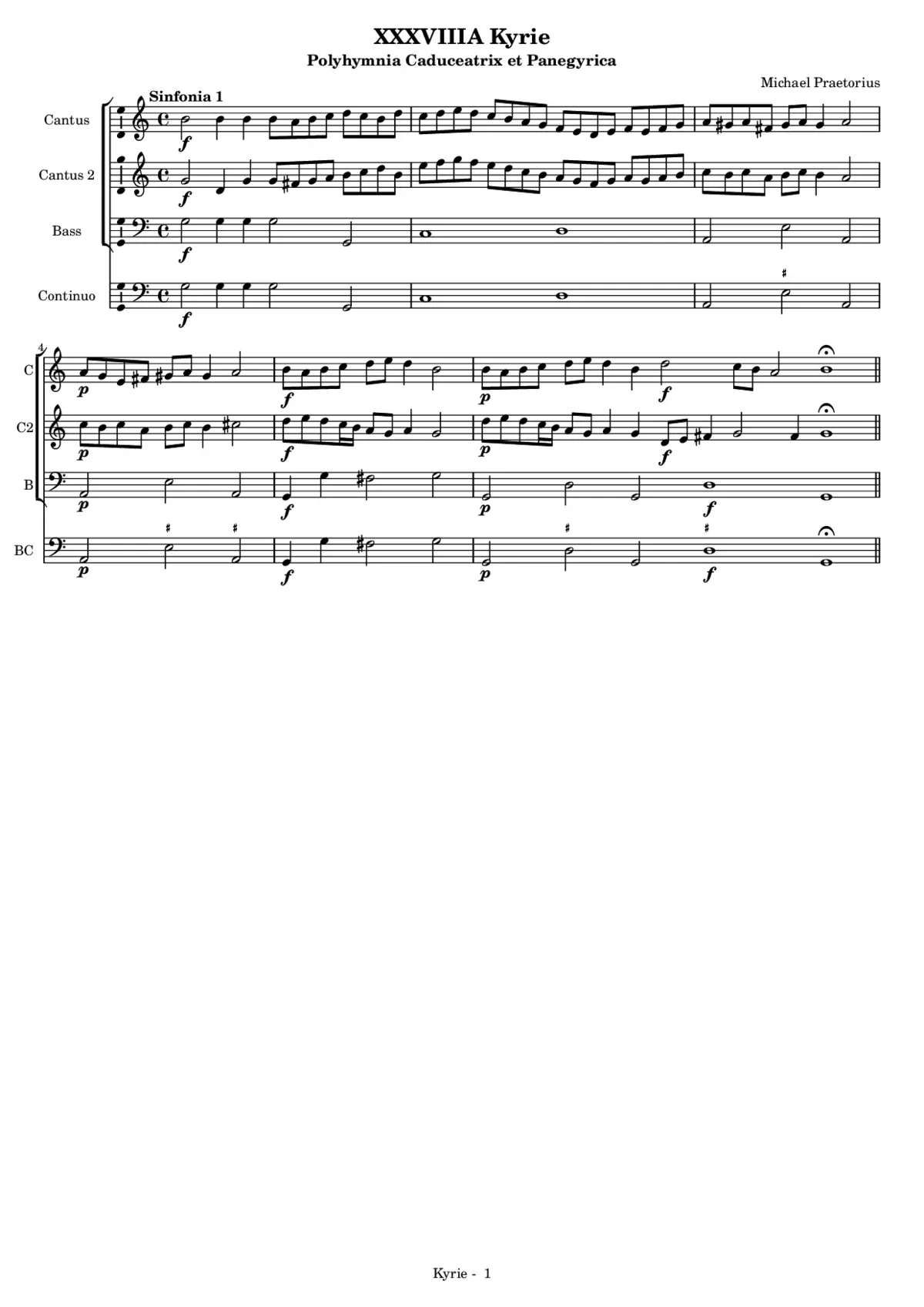 Missa ganz Teudsch - Page 1