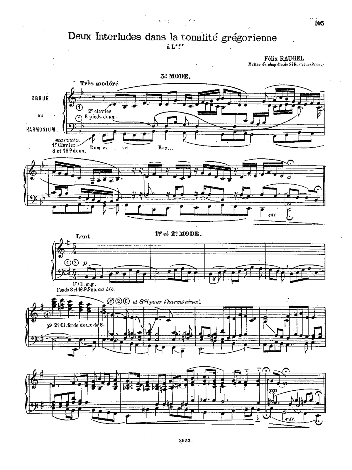 2 Interludes dans la tonalité grégorienne - Page 1