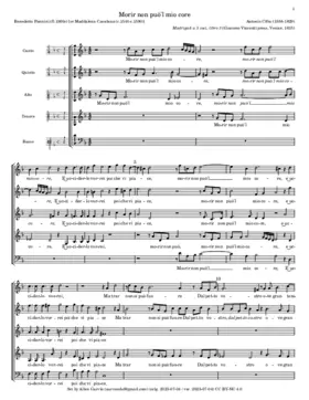 Morir non puo'l mio core