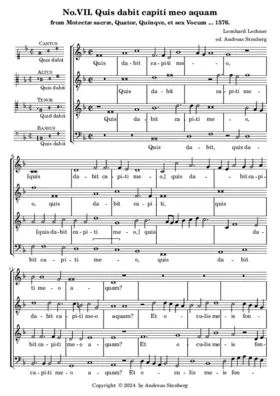 Quis dabit capiti meo aquam