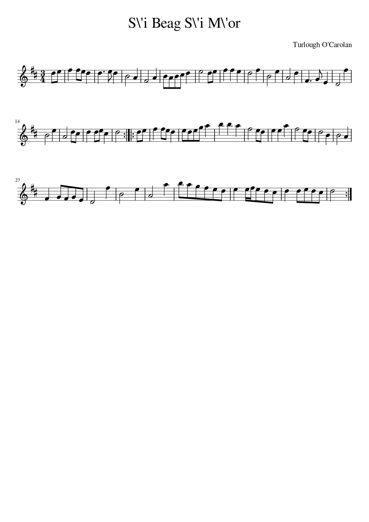 S\'i Beag S\'i M\'or - Page 1