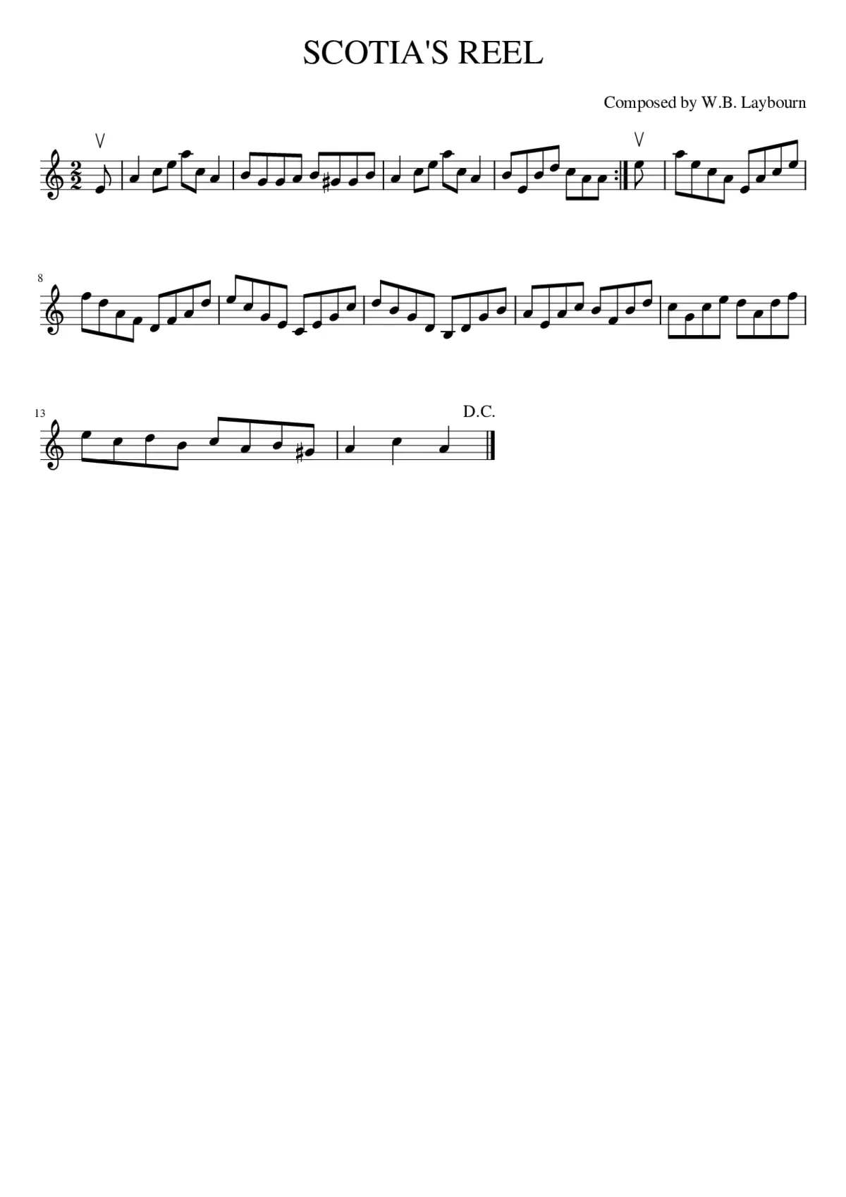 SCOTIA'S REEL - Page 1