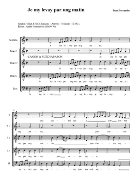 Je my levay par ung matin