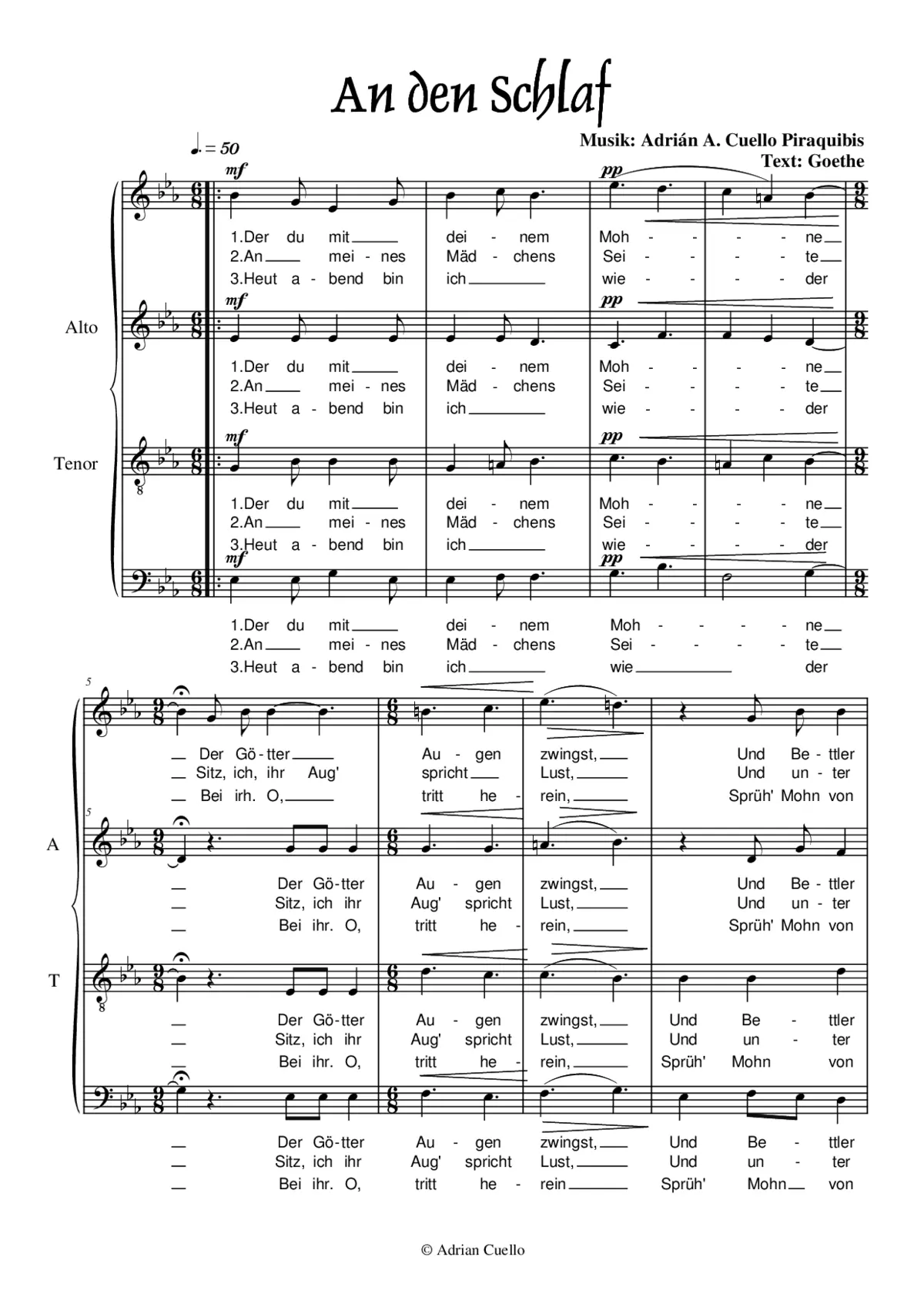 An den Schlaf - Page 1