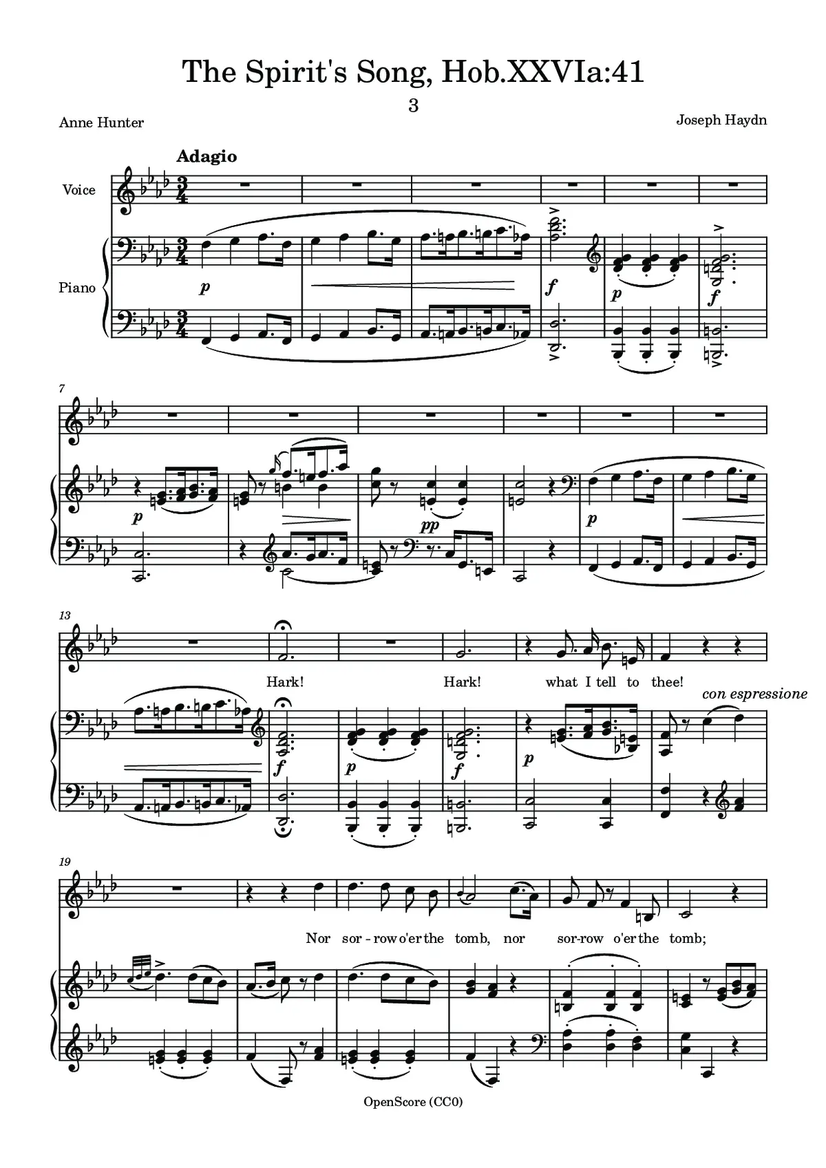 The Spirit’s Song, Hob.XXVIa:41 - Page 1